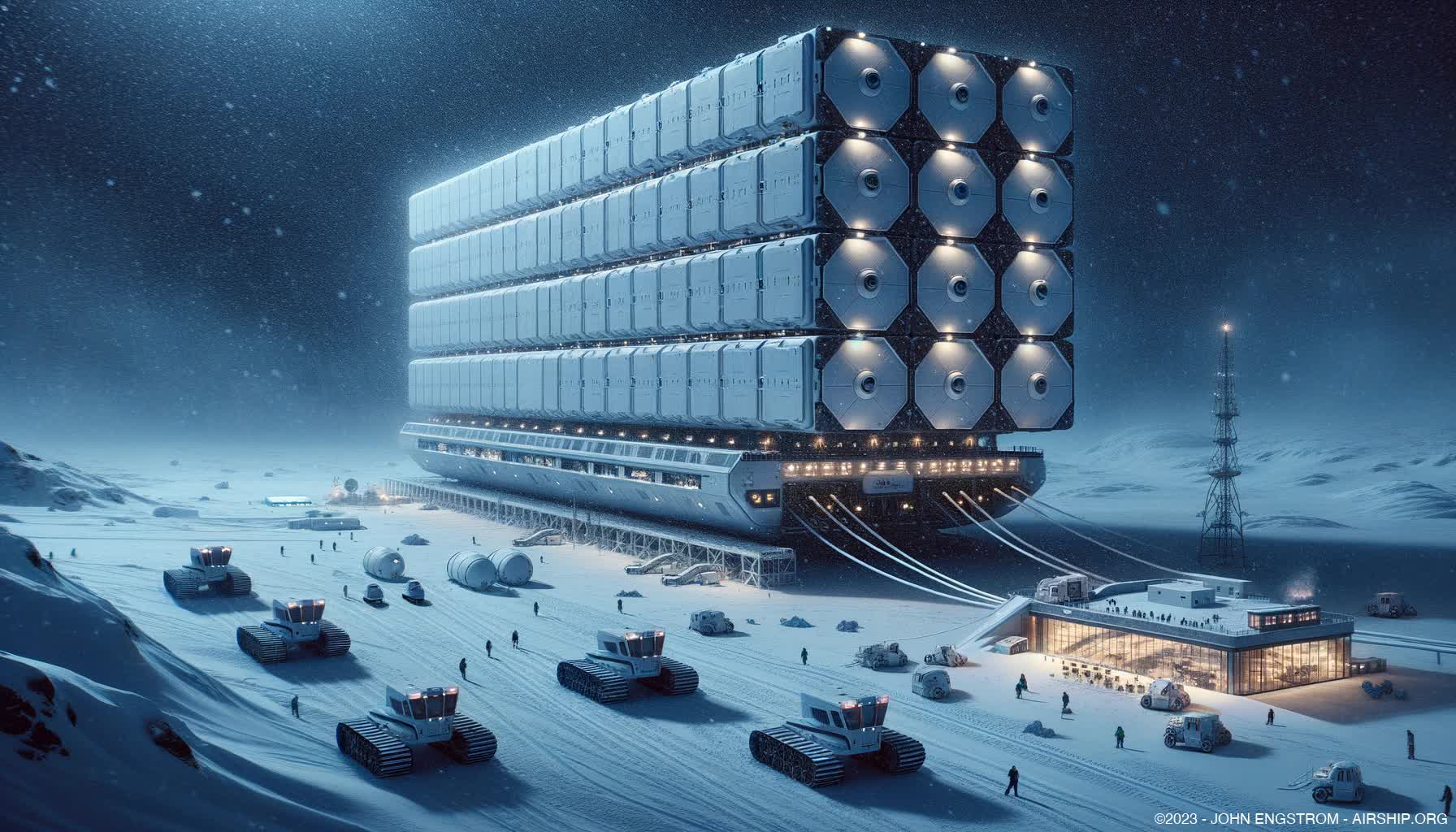 Airship-Assembled-Arctic-Research-Hotel-14