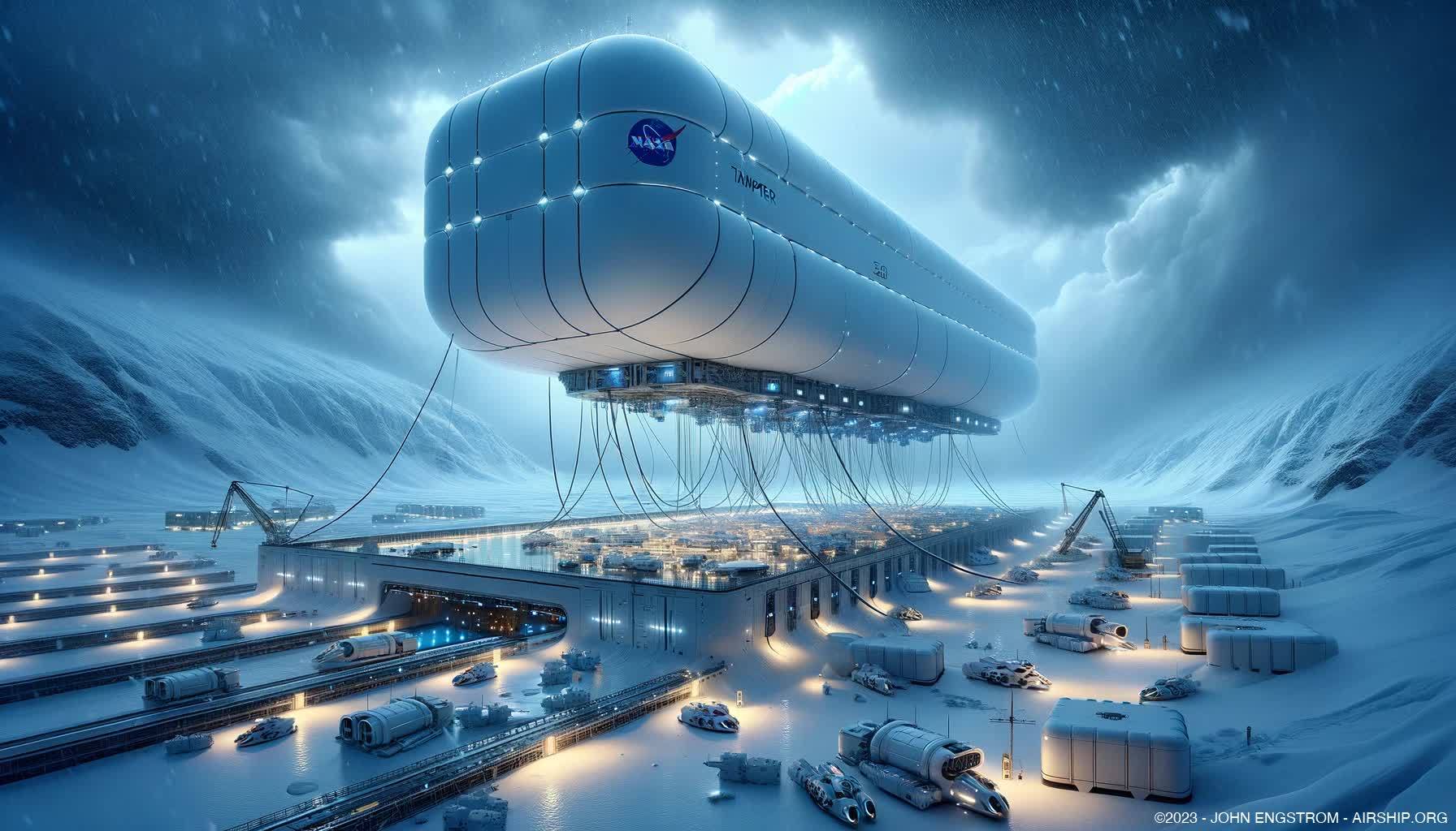 Airship-Assembled-Arctic-Research-Hotel-8